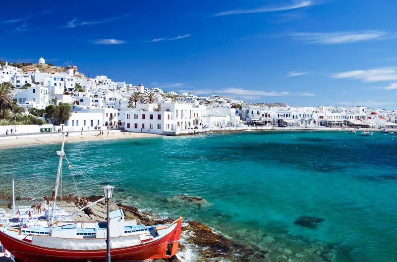 White city of Mykonos